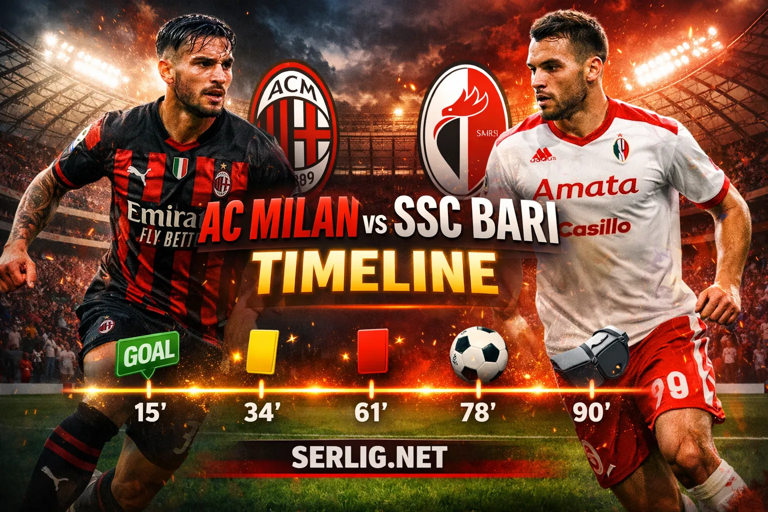 ac milan vs ssc bari timeline