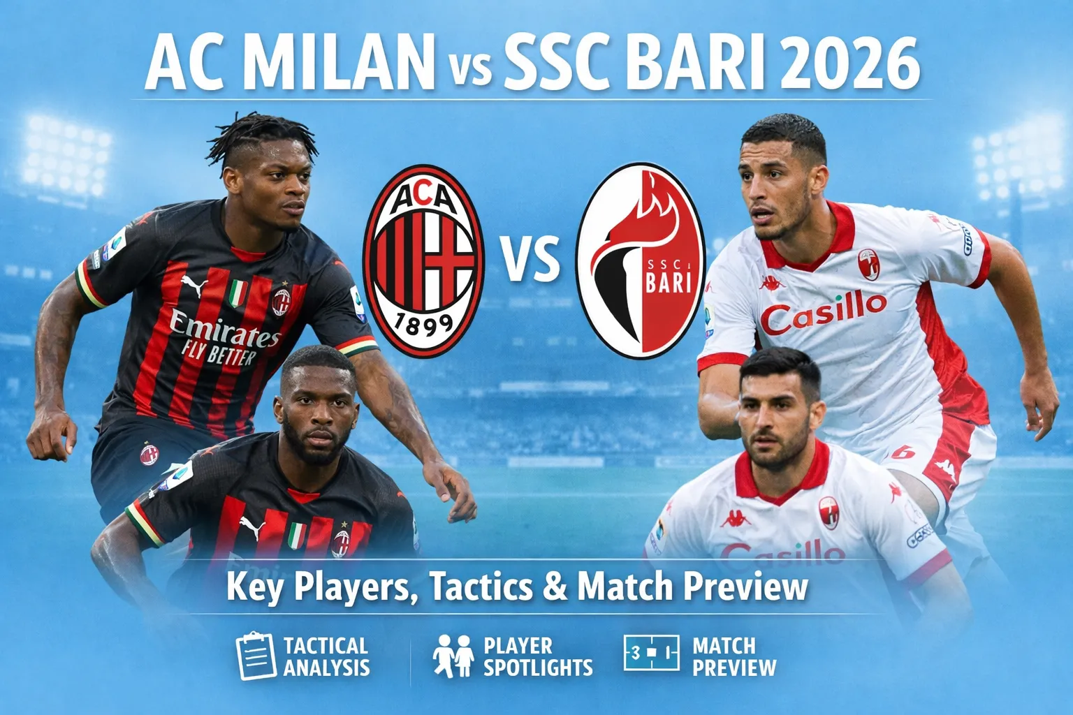AC Milan vs SSC Bari key players
