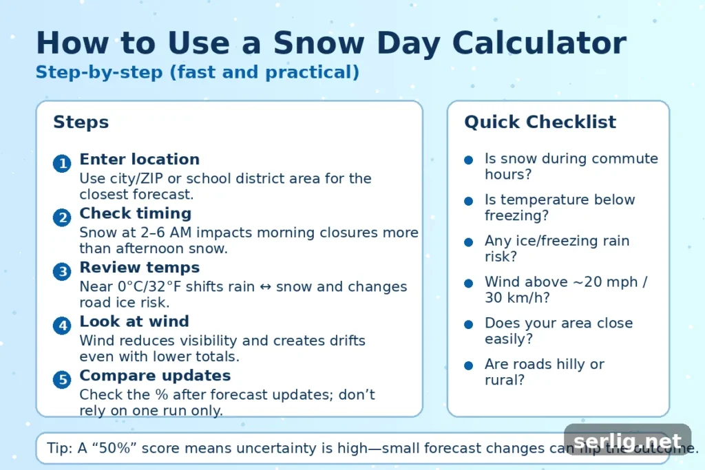 How to Use a Snow Day Calculator