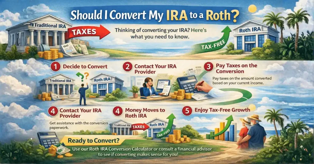 What are the benefits of converting a Traditional IRA to a Roth IRA?
